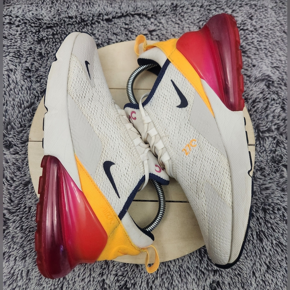 Nike Air Max 270 'Sorbet' White/Laser Fuchsia Shoes Women’s Size 9 - Picture 5 of 9